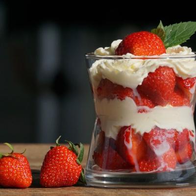 Fresas con nata