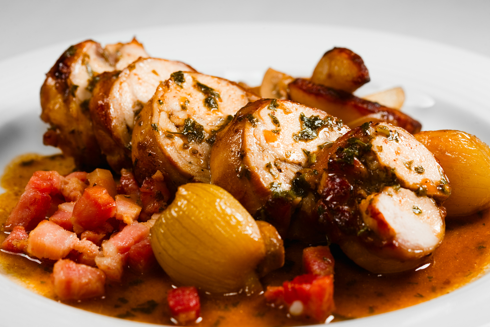 Conejo en salsa de mostaza