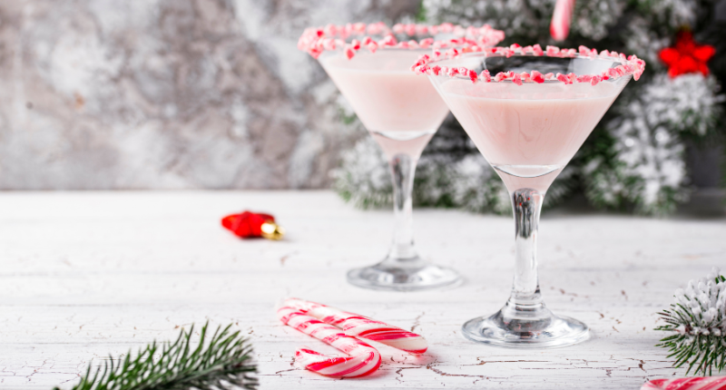 candy cane martini para navidad
