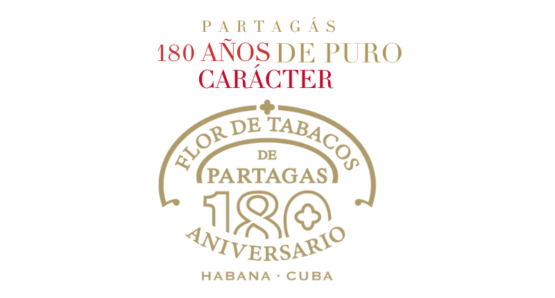 Logotipo Partagás 180 aniversario