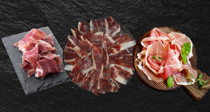 iferencias entre jamón serrano, ibérico y prosciutto, tres formas mediterráneas de curar la felicidad
