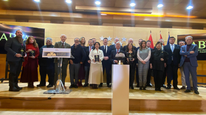 Premiados y autoridades de la Academia Iberoamericana de Gastronomía