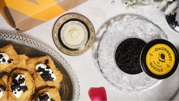 Menú de nuggets de pollo con caviar y crème fraîche (Foto: McDonald's Corporation)