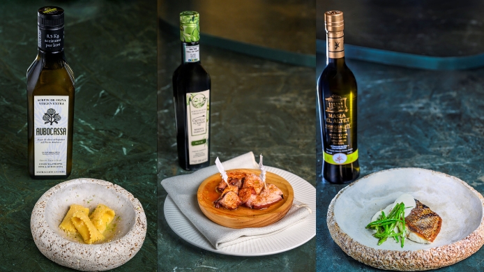 platos menú Bancal con aceites de GPO