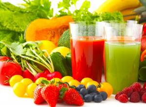 zumo de fruta y verduras