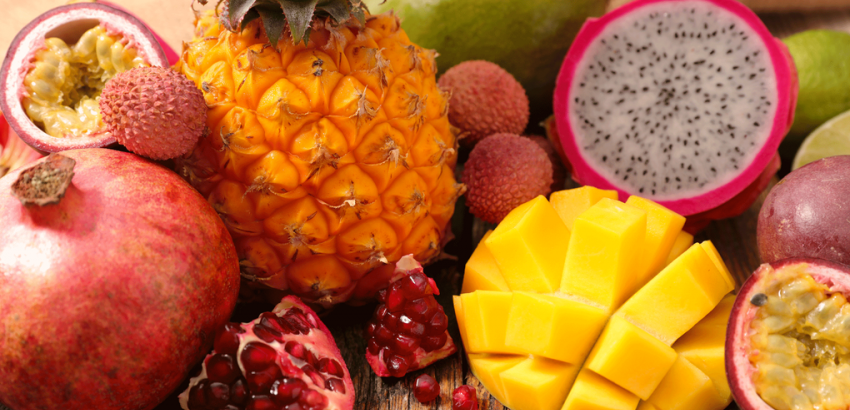 Alimentos de ida y vuelta-frutas-tropicales